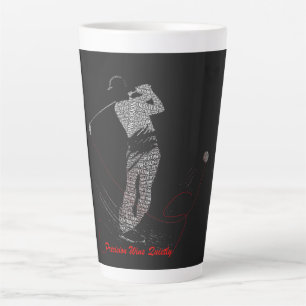 Precision siegt leise Golf-Wortkunst Milchtasse