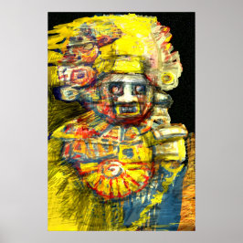 Precolumbianer Gott Poster