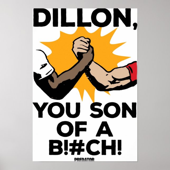 Predator Dillon You Son of a Poster (Vorne)