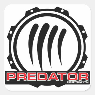 Predator Inc. Gear-Logo Quadratischer Aufkleber