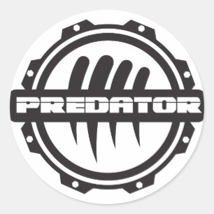 Predator Inc. Gear-Logo Runder Aufkleber