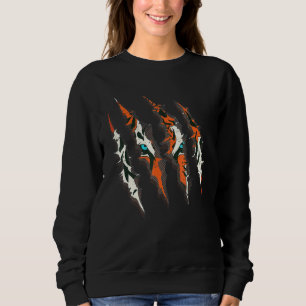 Predator Tiger Stripes Wildlife Asia Animal Wild C Sweatshirt