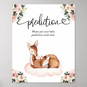 Prediction Card Kinderdusche Oh Deer Poster
