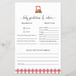 Predictions Advice Game Locally Grown Baby Shower Flyer