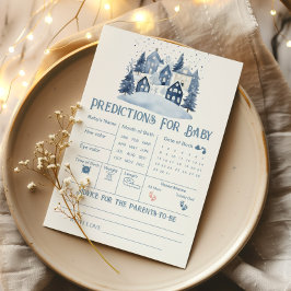 Predictions and Advice Christmas Village Navy Card