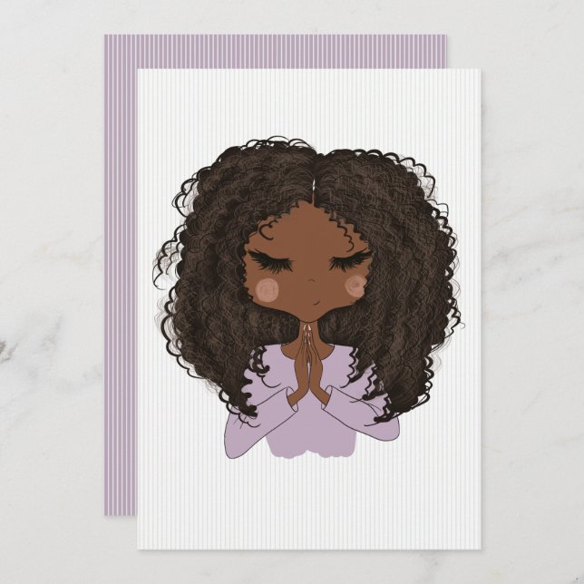 Predigen der Afrikanerin Amerikanerin Bachelorette Einladung (Vorne/Hinten)