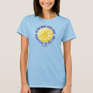Prediger 3:11 Gelbe Zinnienblume Blumig T-Shirt