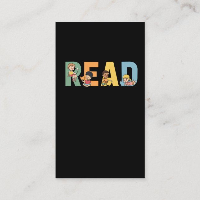 Predigerin Lesekinder Bildung Buch Lover Visitenkarte (Vorderseite)