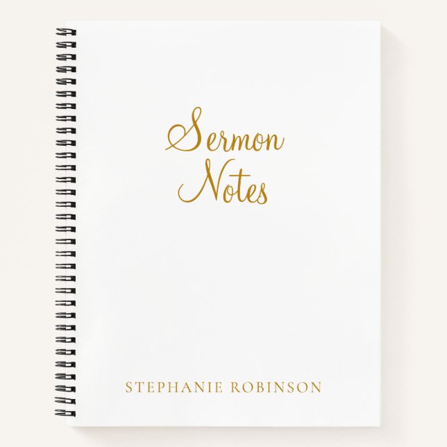 Predigtnotizen Christliches Bibelstudien-Journal Notizbuch (Vorderseite)