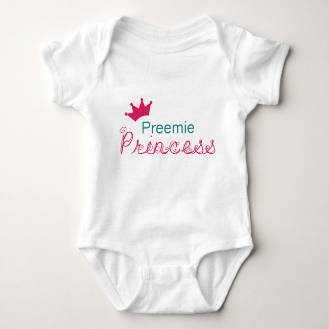 Preemie Princess Baby Strampler (Vorderseite)