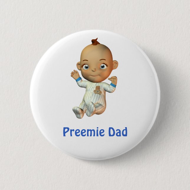 Preemie-Vaterknopf Button (Vorderseite)