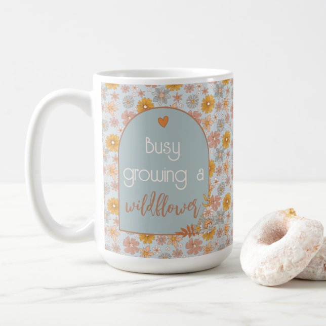Pregancy Mommy-to-be Tasse Boho Wildblume (Mit Donut)