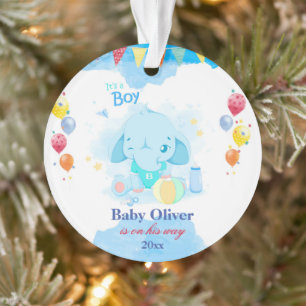 Pregante Weihnachtsschmuck Baby Boy Elephant Ornament