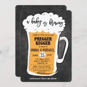 Pregger Kegger Bier-Babyparty-Einladung Einladung