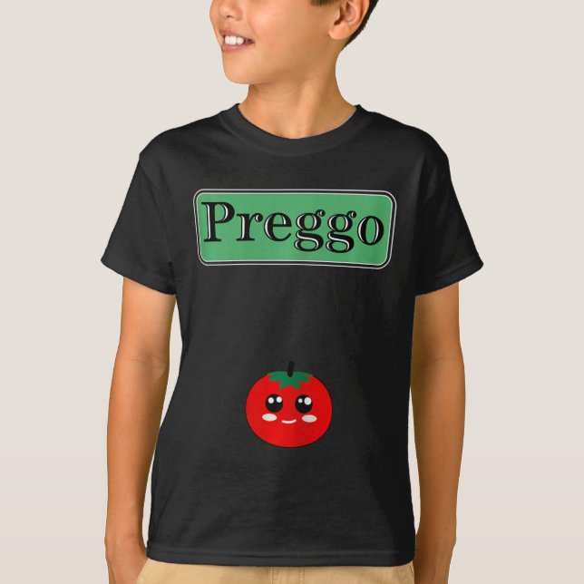 Preggo Sauce Funny Maternity Halloween Kostüm Tom T-Shirt (Vorderseite)