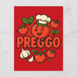 Preggo Sauce Kostüm Schwangerschaftsankündigung Postkarte