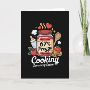 Preggo Sauce Pasta Schwangerschaftsankündigung Lus Karte