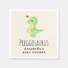 Preggosaurus Niedlich Dinosaurier Babydusche Serviette
