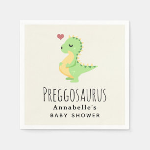 Preggosaurus Niedlich Dinosaurier Babydusche Serviette