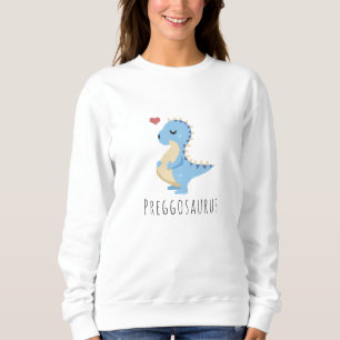 Preggosaurus Süßer Dinosaurier Junge Baby Shower Sweatshirt