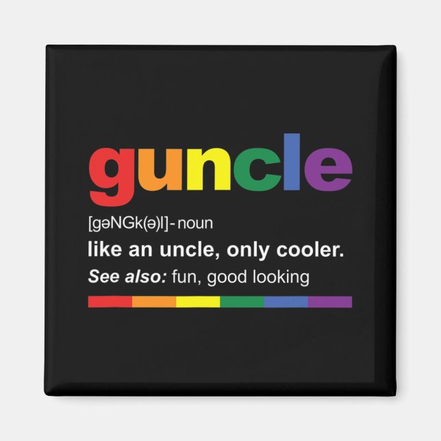 Pregnancy Announcemen For Gay Uncle New Uncle  Magnet (Vorne)