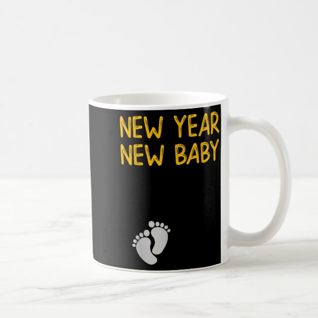 Pregnancy Announcemen - New Year New Baby  Kaffeetasse (Rechts)