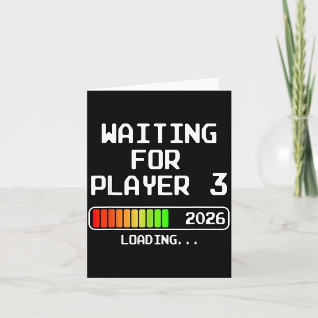Pregnancy Announcement 2026 Waiting For Player 3 D Karte (Vorderseite)
