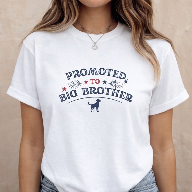 Pregnancy Announcement Dog Big Brother 4th of July T-Shirt (Von Creator hochgeladen)