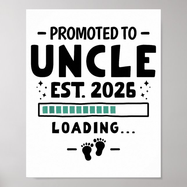 Pregnancy Announcement For Family Promoted To Uncl Poster (Vorne)