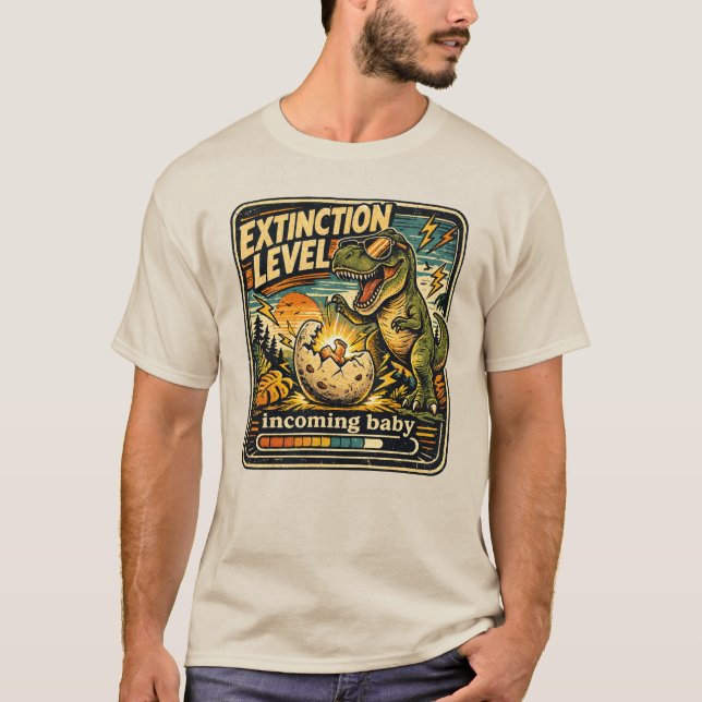 Pregnancy Announcement Funny Dad Baby Reveal T-Shirt (Vorderseite)