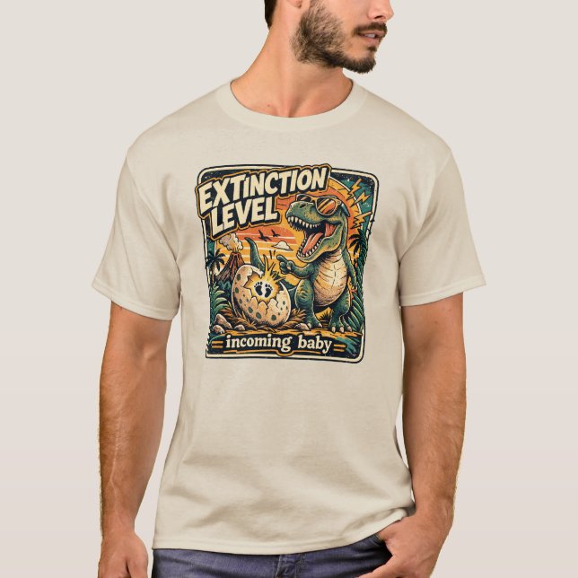 Pregnancy Announcement Funny Dad Baby Reveal T-Shirt (Vorderseite)