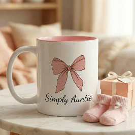 Pregnancy Announcement Gift For Aunt Bow Zweifarbige Tasse