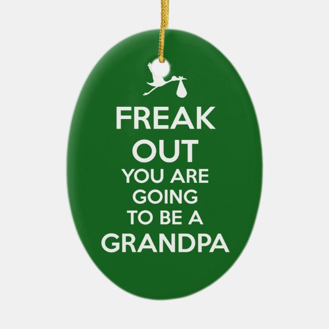 Pregnancy Announcement Grandpa Ornament Christmas (Vorne)