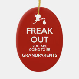 Pregnancy Announcement Grandparents Christmas Keramikornament