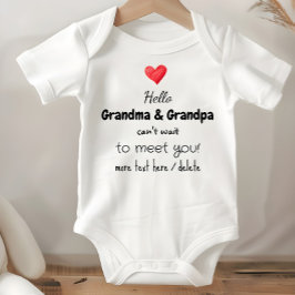 Pregnancy Announcement Idea, Future Grandparents,  Baby Strampler