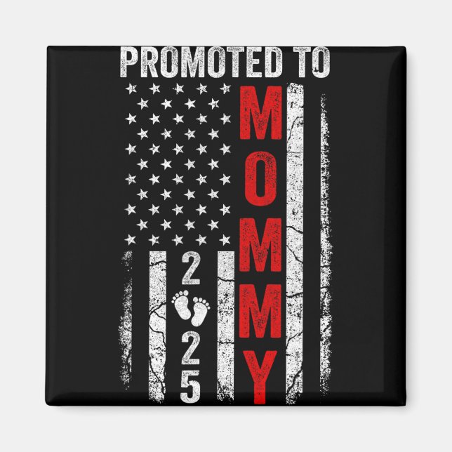 Pregnancy Announcement Mom Est 2025 Matching Patri Magnet (Vorne)