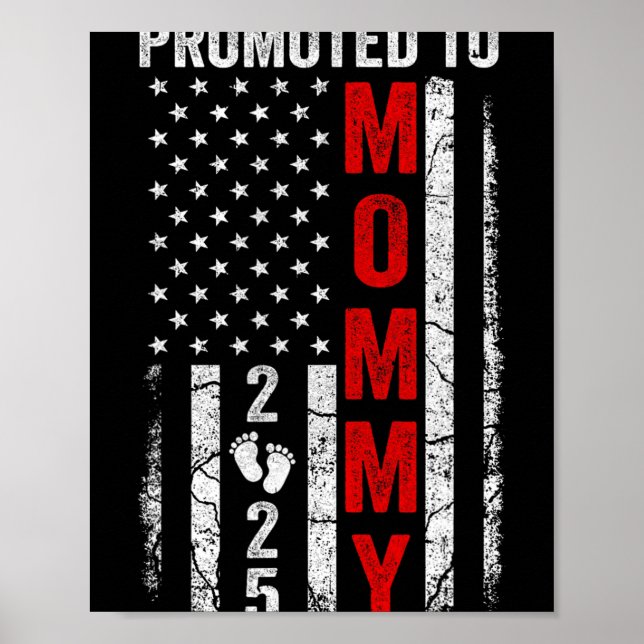 Pregnancy Announcement Mom Est 2025 Matching Patri Poster (Vorne)