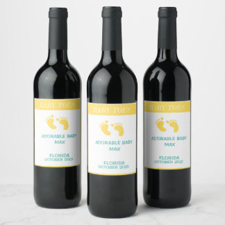 Pregnancy Announcement Personalized Wine Label Weinetikett