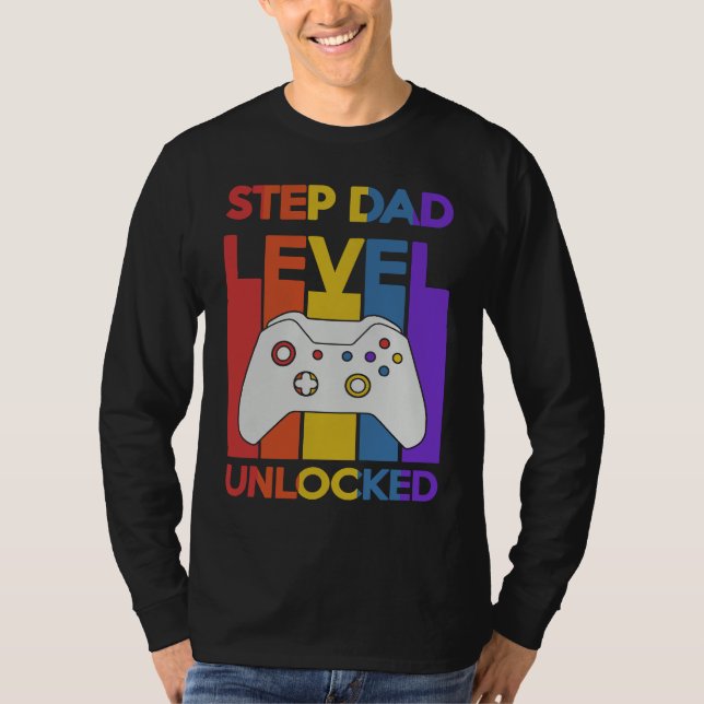 Pregnancy Announcement Step Dad Level Unlocked Soo T-Shirt (Vorderseite)