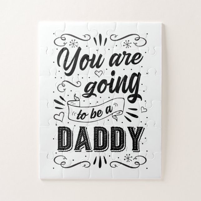Pregnancy Announcement to Husband Black and White Puzzle (Vertikal)