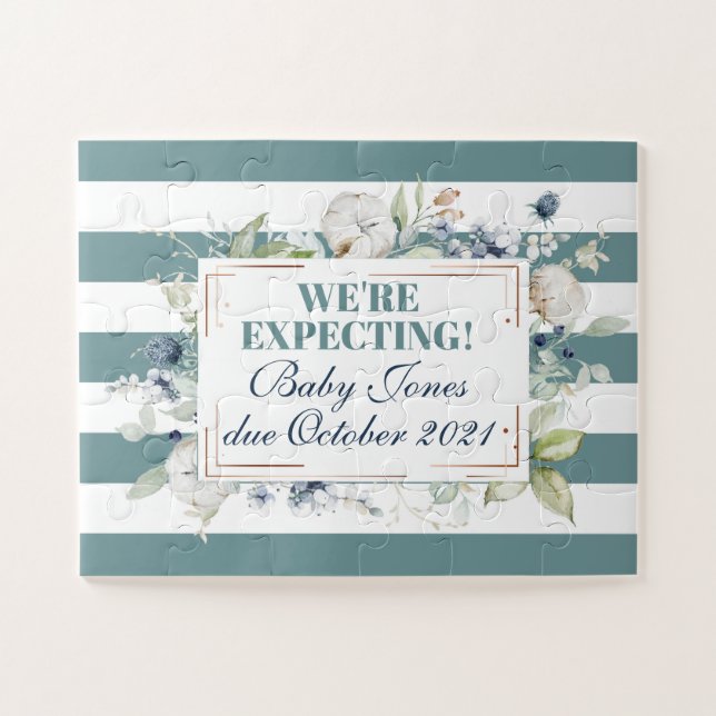 Pregnancy Announcement we're Expecting A Baby Puzzle (Horizontal)