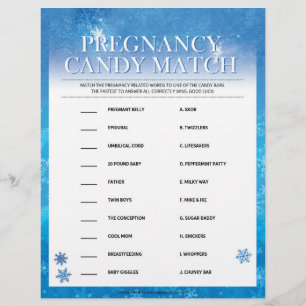 Pregnancy Candy Match [Snowy Blue] Briefbogen