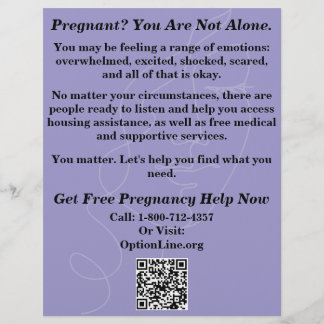 Pregnancy Help/After Abortion Care Flyer