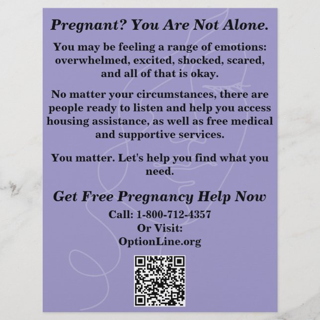 Pregnancy Help/After Abortion Care Flyer (Vorne)
