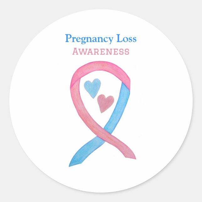 Pregnancy Loss Awareness Ribbon Art Sticker Decks (Vorderseite)
