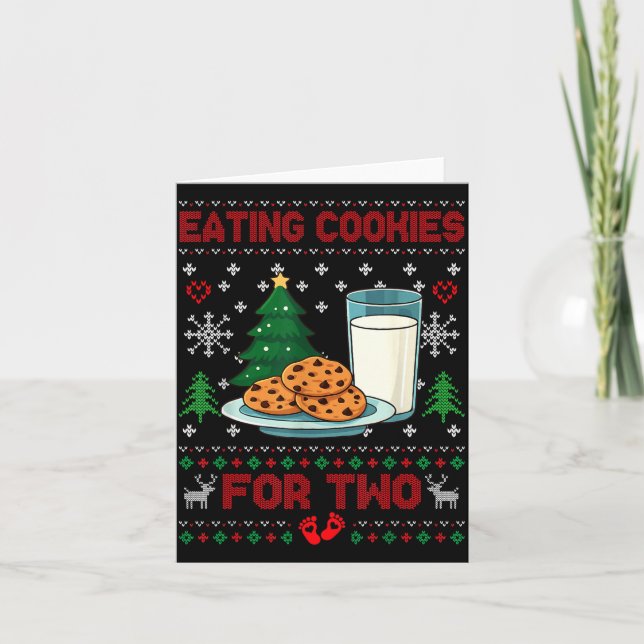 Pregnancy New Mom Baby Pregnant Christmas Couples  Karte (Vorderseite)