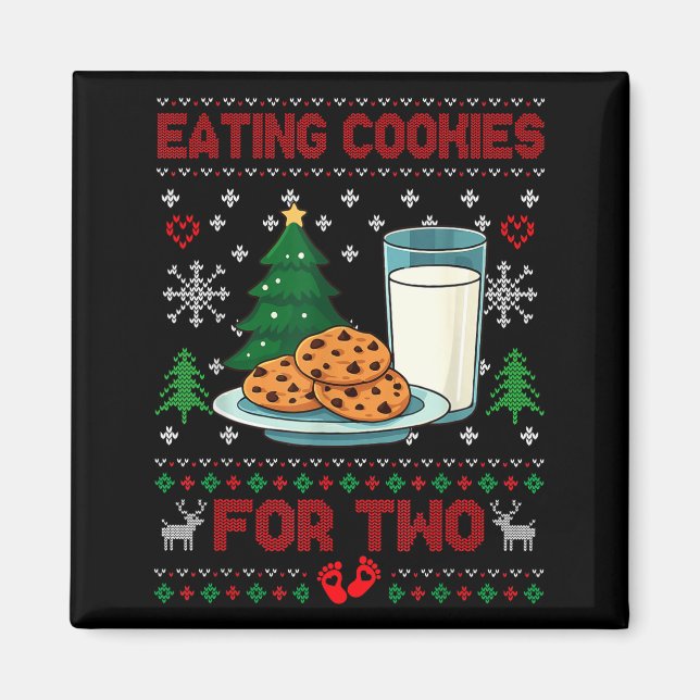 Pregnancy New Mom Baby Pregnant Christmas Couples  Magnet (Vorne)