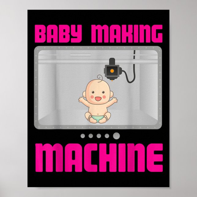 Pregnancy Reveal &amp; Announcement Baby Making Ma Poster (Vorne)