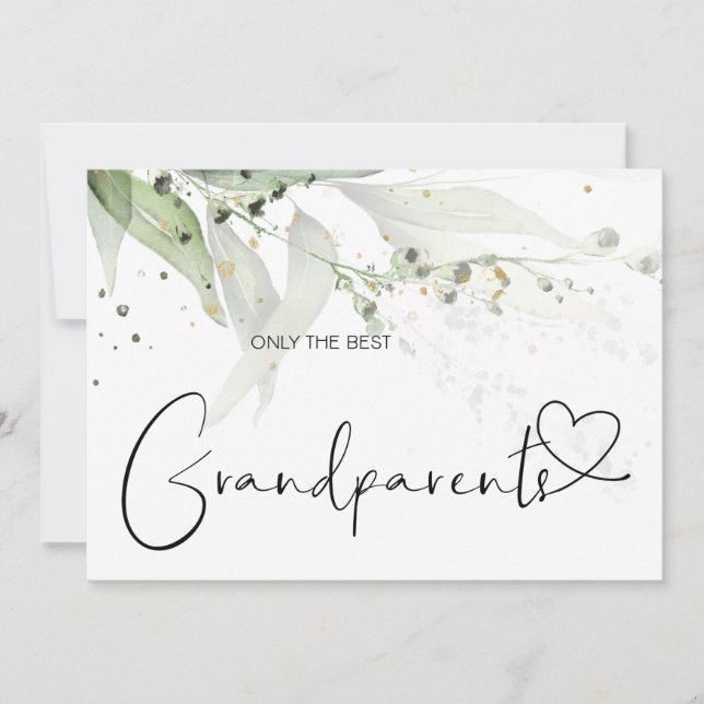 Pregnancy Reveal Great Grandeleltern New Baby Karte (Vorderseite)