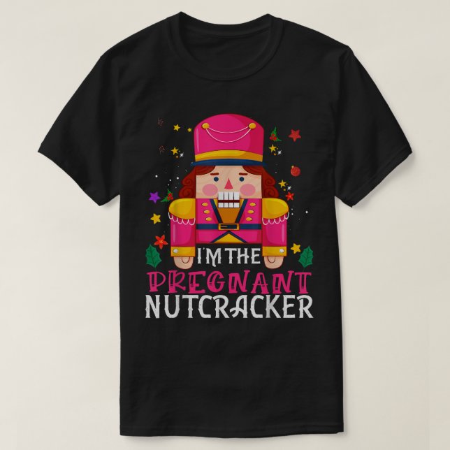 Pregnant Nutcracker Matching Family Group Christma T-Shirt (Design vorne)